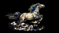 Majestic horse with flowing mane and tail leaping dynamically, isolated on transparent background. Ready for t-shirt design, clipart, stickers, sublimation, and print-on-demand products.
