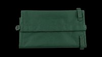 Green fabric tool roll pouch isolated on transparent background, ready for T-shirt design, clipart, stickers, print on demand, and sublimation projects.