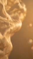 Flowing golden fabric with soft folds and warm lighting creates an elegant, luxurious aesthetic. Suitable for fashion, beauty, and premium product backgrounds.