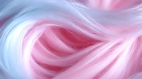 Soft flowing abstract waves in pink and white create gentle curves and swirls against light blue background, giving ethereal and dreamy atmosphere.