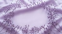 Delicate purple baby's breath flowers forming elegant frame border on soft lavender background for wedding invitations and romantic design projects.