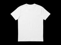 White blank t-shirt isolated on transparent background, ready for custom design, sublimation, print-on-demand, and apparel projects.
