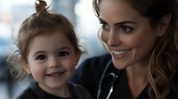 Young Caucasian mother and toddler daughter sharing joyful moment together. Happy family bonding time with smiling faces in warm indoor setting.