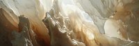 Abstract marble texture with flowing earth tones, warm beige and brown swirls creating dramatic rocky formations for luxury backgrounds.
