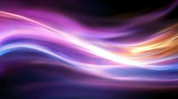 Abstract flowing waves of purple, blue and orange light creating dynamic motion effect against dark background, suitable for modern tech designs and presentations.