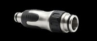 Metallic and black connector cable isolated on transparent background, ready for tech design, print-on-demand products, and digital graphics.