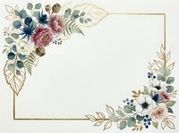 Watercolor floral frame with roses, peonies, and botanical elements on isolated white background, ready for wedding invitations and greeting card design.