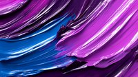 Abstract background with dynamic brushstrokes in vibrant magenta purple and electric blue creating dramatic flowing movement and texture on dark surface.