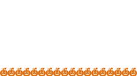 Isolated row of smiling jack-o-lantern pumpkin faces with carved eyes and mouths on white background, ready for Halloween designs and seasonal projects.
