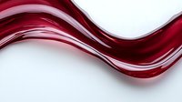 Abstract red metallic wave flowing across white background with glossy reflective surface creating dynamic motion for modern design projects.