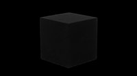 Solid black cube isolated on transparent background, ready for clipart, t-shirt design, stickers, print-on-demand products, and sublimation projects.