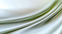 Elegant flowing curves in soft white and green create gentle waves of silky fabric texture, suggesting luxury and modern minimalist design aesthetic.
