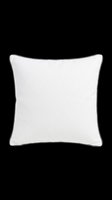 White decorative pillow with dark piping trim, isolated on transparent background. Ready for home decor designs, product mockups, interior design projects, sublimation printing, and e-commerce applications.