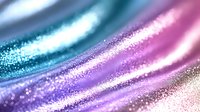 Shimmering waves of turquoise, purple and pink glitter create dreamy abstract background with soft bokeh effect and smooth gradient transitions. For luxury designs.