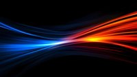 Abstract dynamic light trails in blue and red colors flowing against black background creating modern futuristic effect for technology and motion concepts.