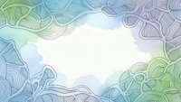 Abstract watercolor frame with flowing organic lines in pastel gradient colors creating elegant border for text and design projects.
