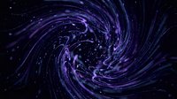 Abstract swirling vortex with glowing purple and blue particles creating a dynamic spiral motion effect against a dark background for digital art projects.