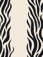 Abstract black and white wavy striped pattern with organic flowing lines creates seamless repeat design for fabric, wallpaper and surface pattern applications.