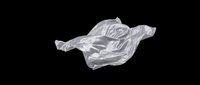 Crumpled transparent plastic bag isolated on transparent background, ready for design use on t-shirts, stickers, clipart, and print-on-demand products.