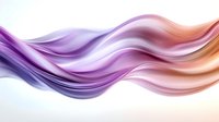 Smooth flowing abstract waves in purple and orange gradient colors on white background, modern dynamic design element for creative projects.