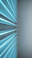 Modern architectural interior with glowing blue LED light strips creating geometric patterns on wall surfaces for contemporary design projects.