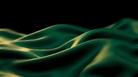 Abstract flowing waves of emerald and gold create a luxurious, elegant background suitable for premium design projects, presentations, and digital marketing materials.