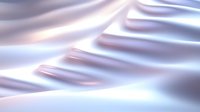 Smooth silky fabric with gentle folds and waves in soft pink and white gradient creates elegant luxury background for fashion and beauty designs.