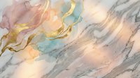 Watercolor ink swirls with gold leaf accents on marble texture background, suitable for luxury branding, wallpaper, and elegant design projects.