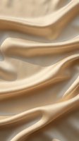 Luxurious golden silk fabric with flowing waves and soft shadows creating elegant drapes for fashion and textile design backgrounds.