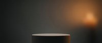 Empty ceramic mug with warm golden light bokeh background, suitable for beverage mockups, coffee shop marketing, and product presentations.