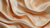 Luxurious beige silk fabric with soft waves and folds creating elegant drapery texture. Smooth satin material with gentle curves and shadows in warm nude tones.
