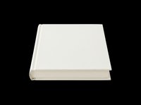 Blank white hardcover book isolated on transparent background, ready for mockup, print on demand, sticker, clipart, and T-shirt design use.