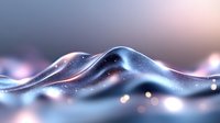 Smooth flowing abstract waves with sparkles and bokeh effects in soft purple and blue tones create dreamy atmospheric background for luxury designs.