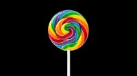 Colorful spiral lollipop with rainbow swirls isolated on transparent background, ready for t-shirt designs, clipart, stickers, print-on-demand products and sublimation projects.