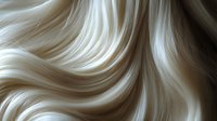 Smooth flowing blonde hair strands with silky texture and gentle waves creating an elegant abstract pattern for beauty and fashion industry use.