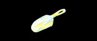 Transparent background ice cream scoop with yellow handle and blue accents, isolated and ready for t-shirt designs, clipart, stickers, sublimation, and print-on-demand products.