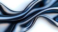 Abstract flowing metallic waves with smooth curves in blue and silver tones creating dynamic motion for modern digital backgrounds and contemporary design projects.
