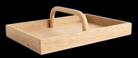 Wooden serving tray with handles, isolated on transparent background. Ready for t-shirt designs, clipart, print-on-demand products, stickers, and sublimation projects.