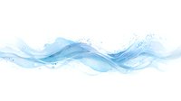 Flowing abstract blue water waves with transparent dynamic motion effect on white background, suitable for headers and creative design projects.