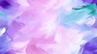 Soft brushstrokes in purple, pink and turquoise create dreamy abstract background with ethereal feathery texture, suitable for modern wall art and digital designs.