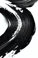 Dynamic black brush stroke with textured edges on white background, creating bold contrast for graphic design, branding, and artistic compositions.