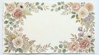 Vintage floral frame with roses, peonies, and botanical foliage in muted tones. Elegant border design for invitations, cards, and decorative backgrounds.