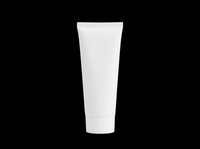 White cosmetic tube mockup isolated on transparent background, ready for branding and design use. Great for T-shirts, stickers, print on demand, and sublimation projects.