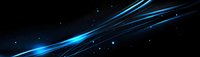Glowing blue light trails and streaks against dark starry background create dynamic motion effect for technology and space design backgrounds.
