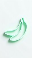 Neon green bananas with glowing outline isolated on white background, ready for design projects, web graphics, and digital artwork applications.