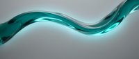 Flowing turquoise glass wave with smooth curves and translucent layers on neutral background, suitable for web design, presentations, and modern graphic projects.