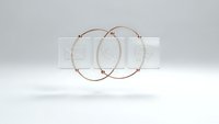 Rose gold hoop earrings on white background, elegant jewelry accessories for fashion and style, isolated product photography for commercial use.