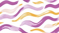 Abstract wavy brush strokes pattern in purple, pink and orange watercolor style on white background, seamless repeat design for fabric and wallpaper decoration.