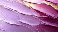 Abstract purple and pink paint strokes with gold accents creating textured artistic background for creative design projects and modern decor applications.