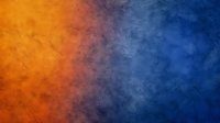 Abstract orange and blue gradient background with textured smoky effect and dark transition in center, suitable for creative design projects and presentations.